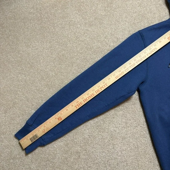 Abercrombie & Fitch Hoodie Sweatshirt Mens Large Blue Full Zip Spellout Y2K 00s - Picture 8 of 9